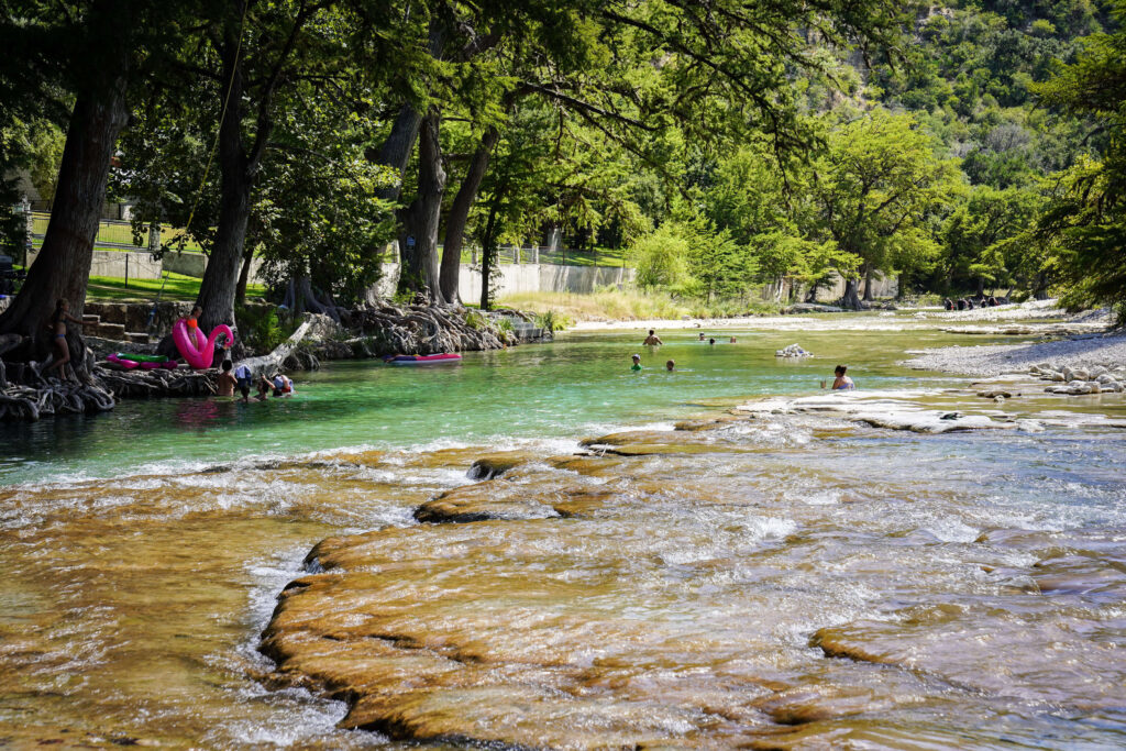 People enjoying a vacation on the Frio River.